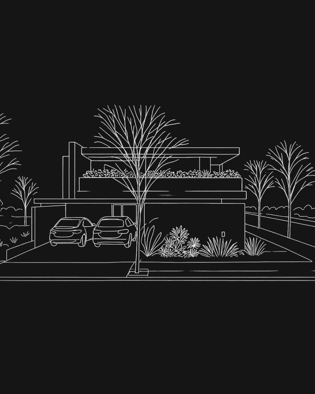 Ilustración de fachada de obra Rodzec Arquitectura